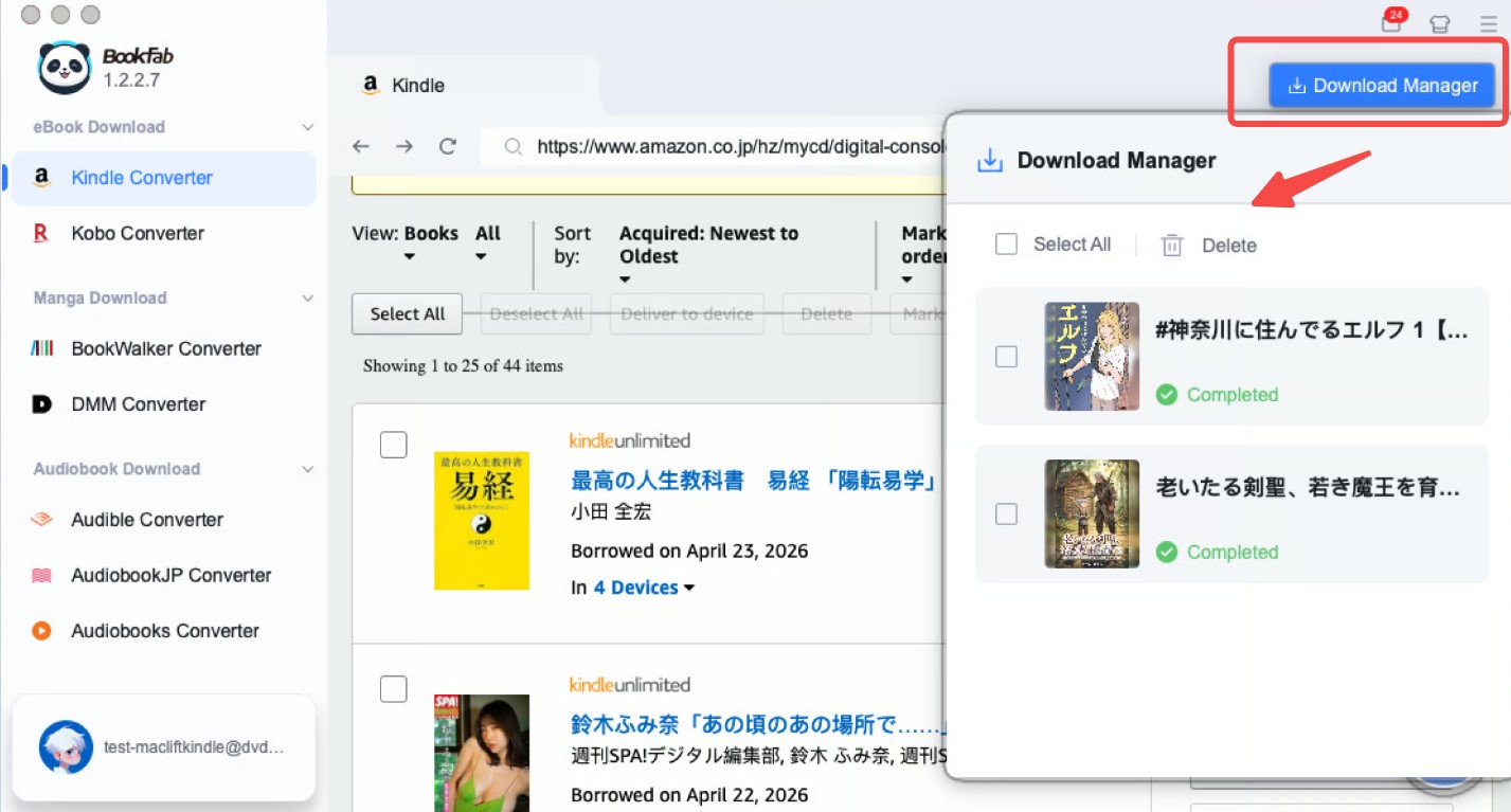Remove DRM from Kindle KFX books on macOS with BookFab Kindle Converter
