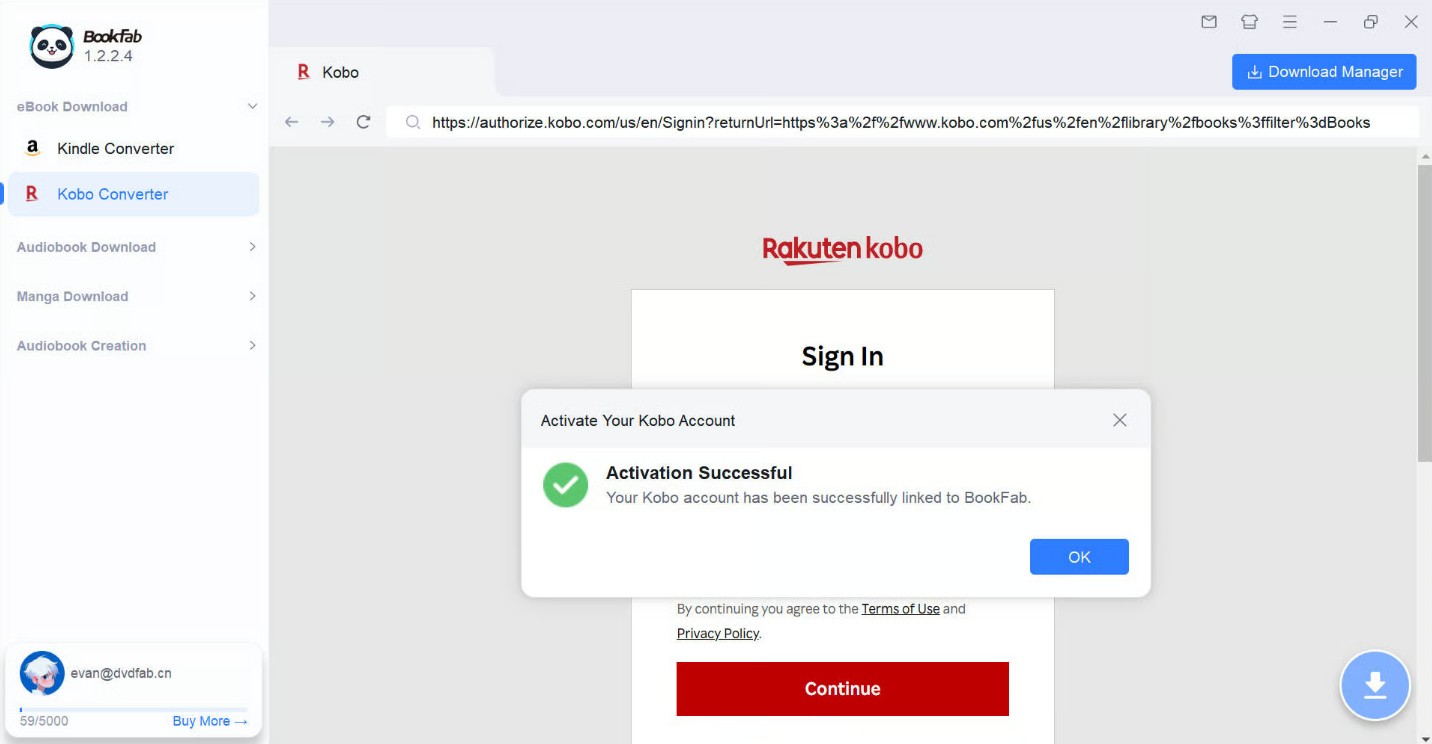 Supprimer DRM des EPUB avec BookFab Kobo Converter