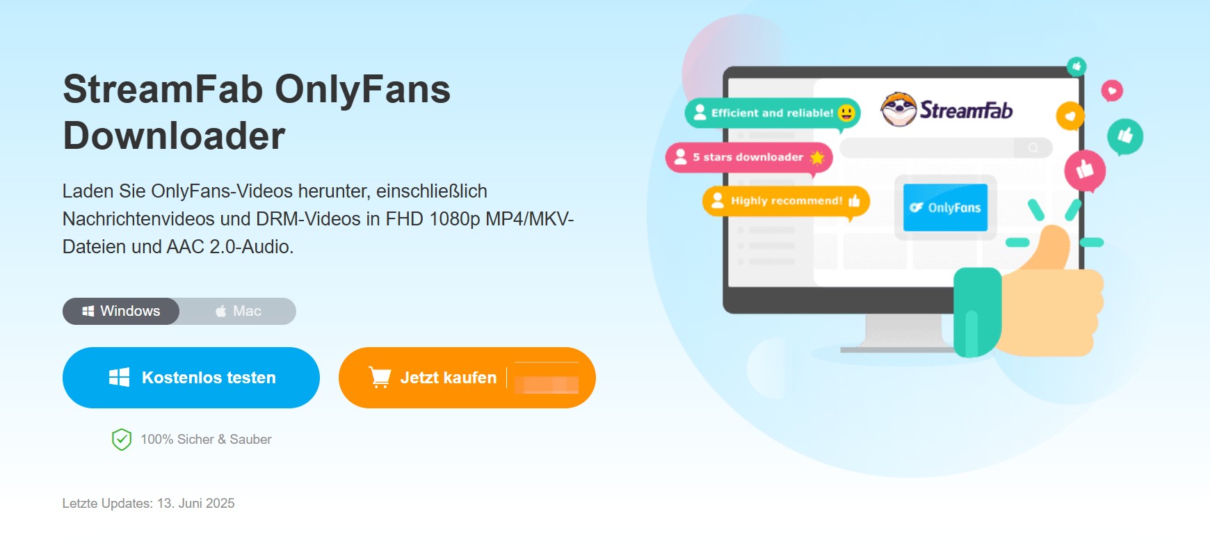 Detaillierte Review von StreamFab OnlyFans Downloader: Was ist neu 2025?