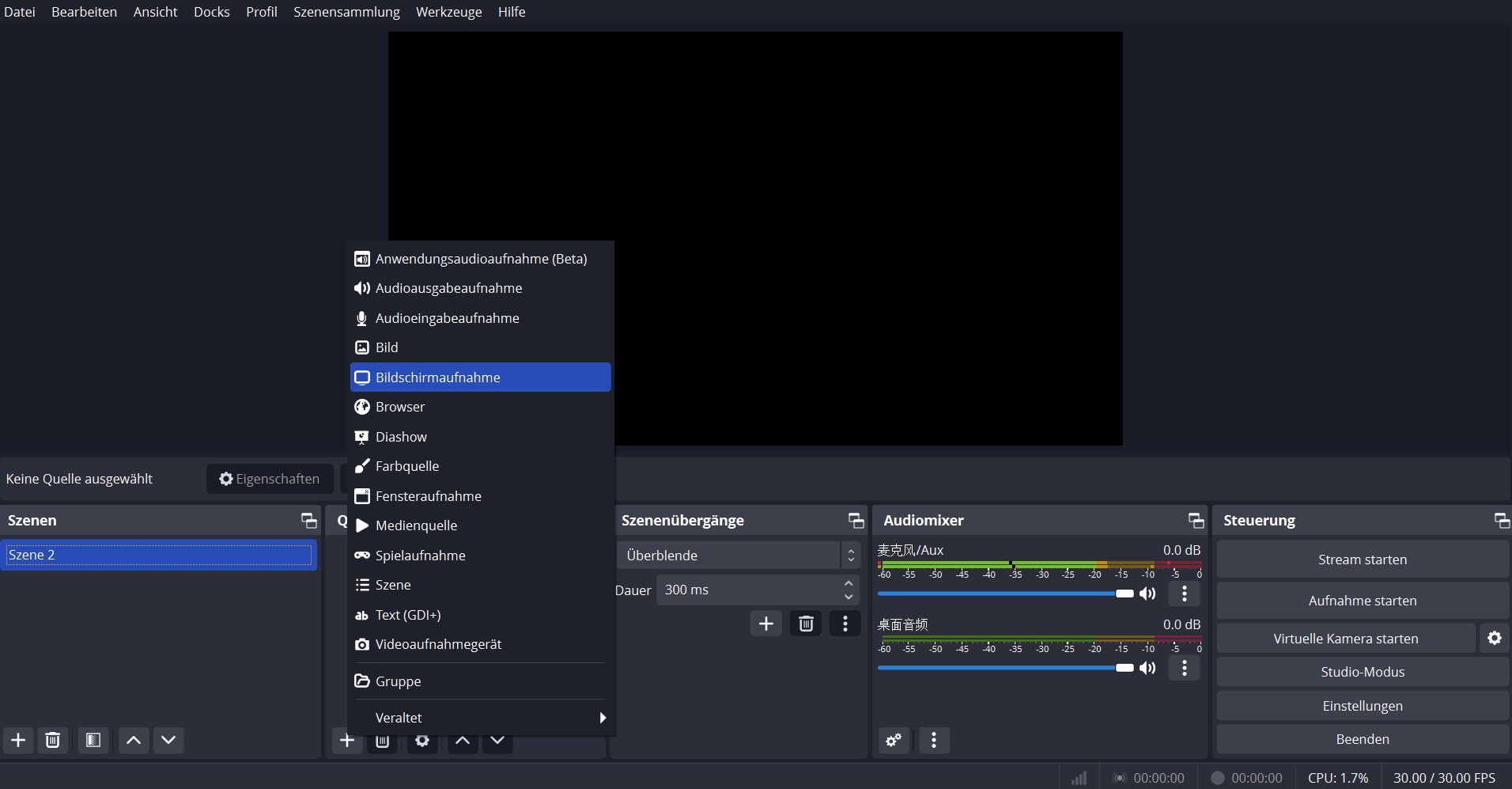 OBS Studio: eine kostenlose Bildschirmaufnahmesoftware zum Aufnehmen der Videos von WOW TV