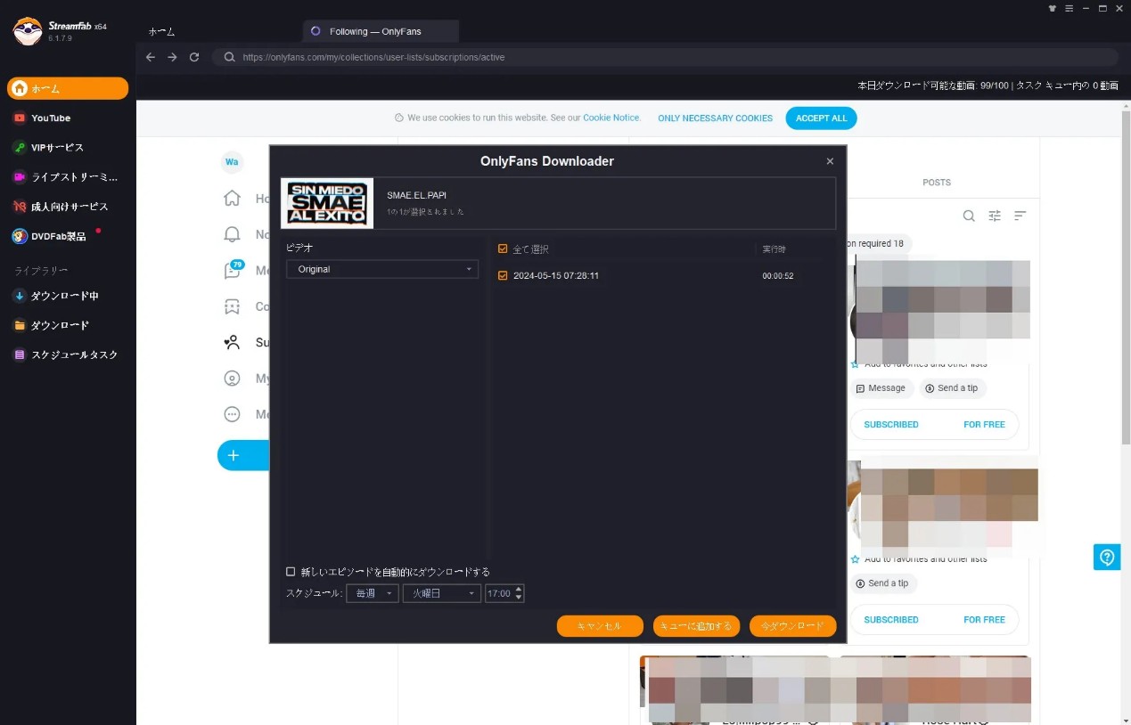 【一括保存】StreamFab OnlyFans ダウンローダーでOnlyFansを保存する方法