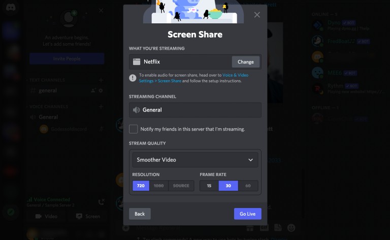 netflix 画面共有 discord