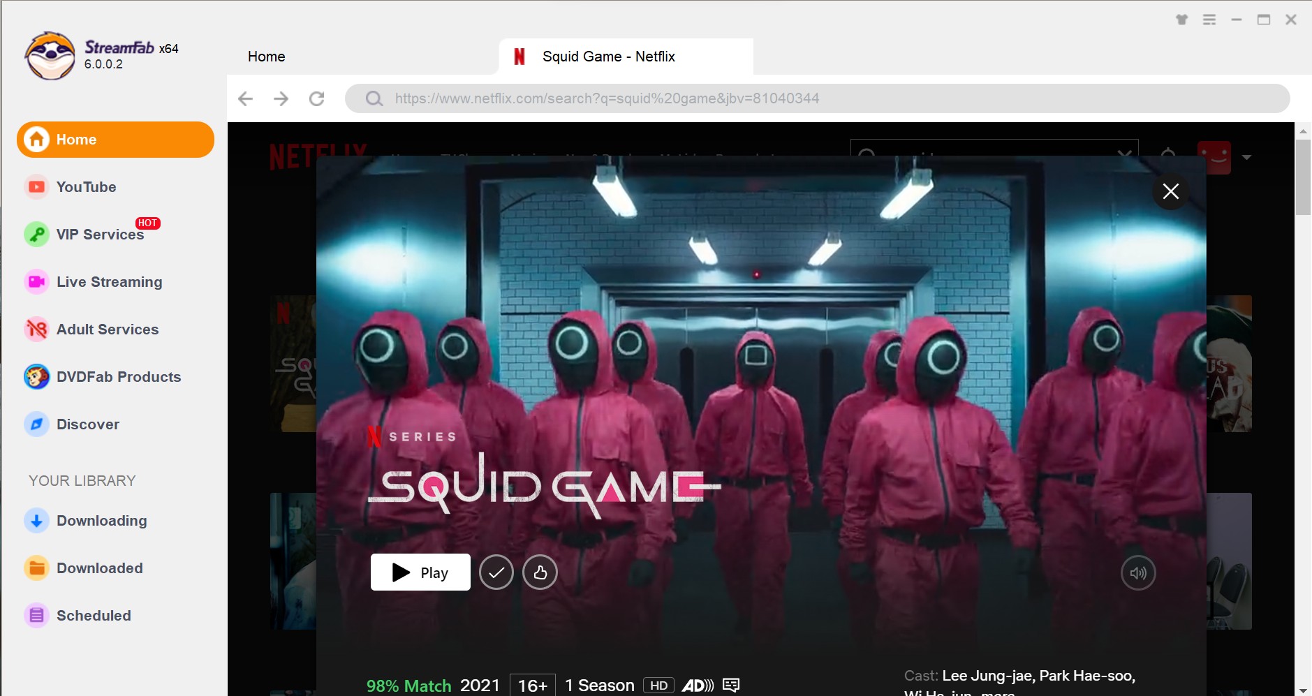 Comment enregistrer l'écran de Netflix: streamfab