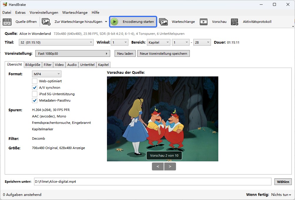dvd to mp4 converter free: Handbrake 1.80 