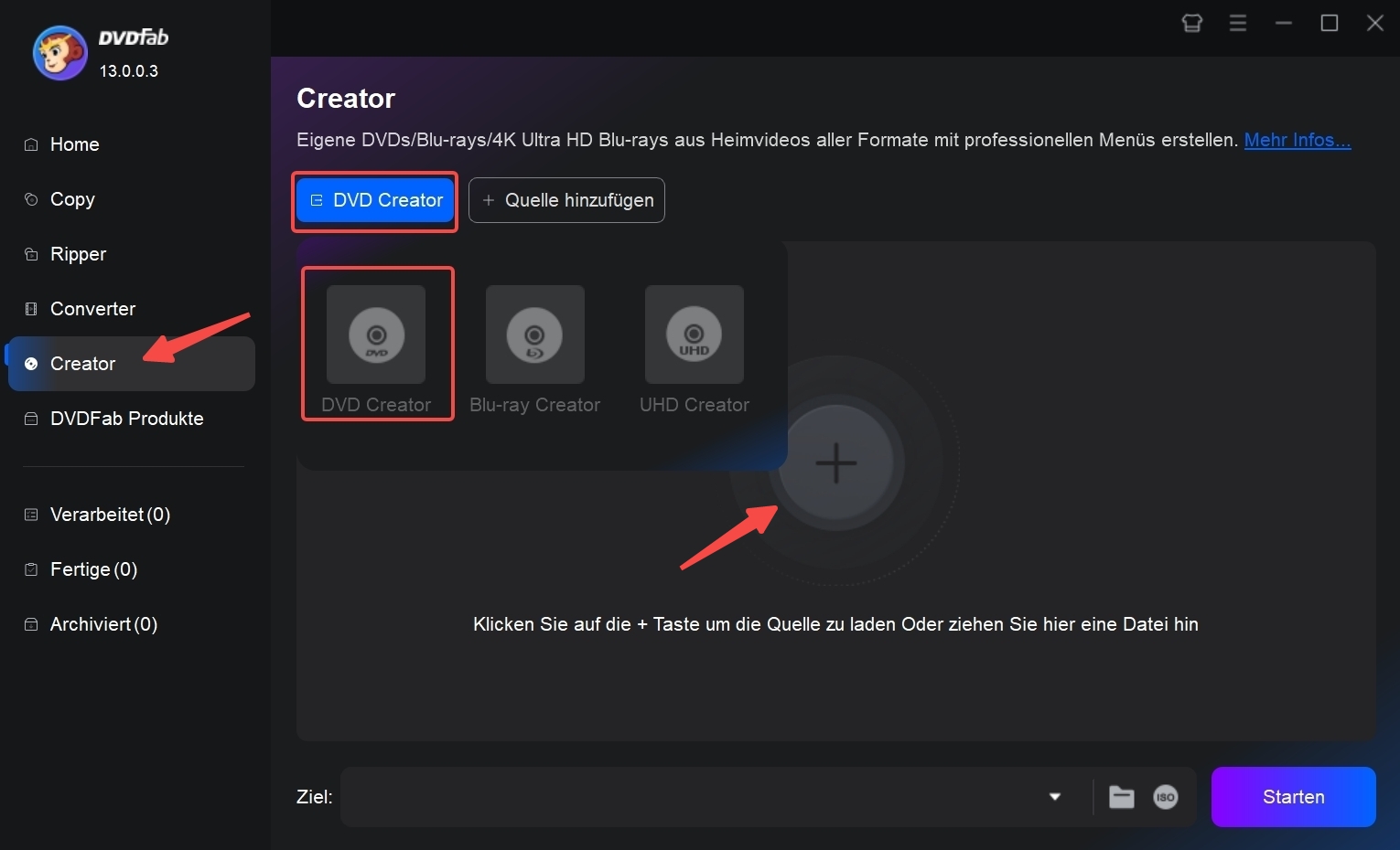 So brennen Sie eine DVD mit DVDFab DVD Creator