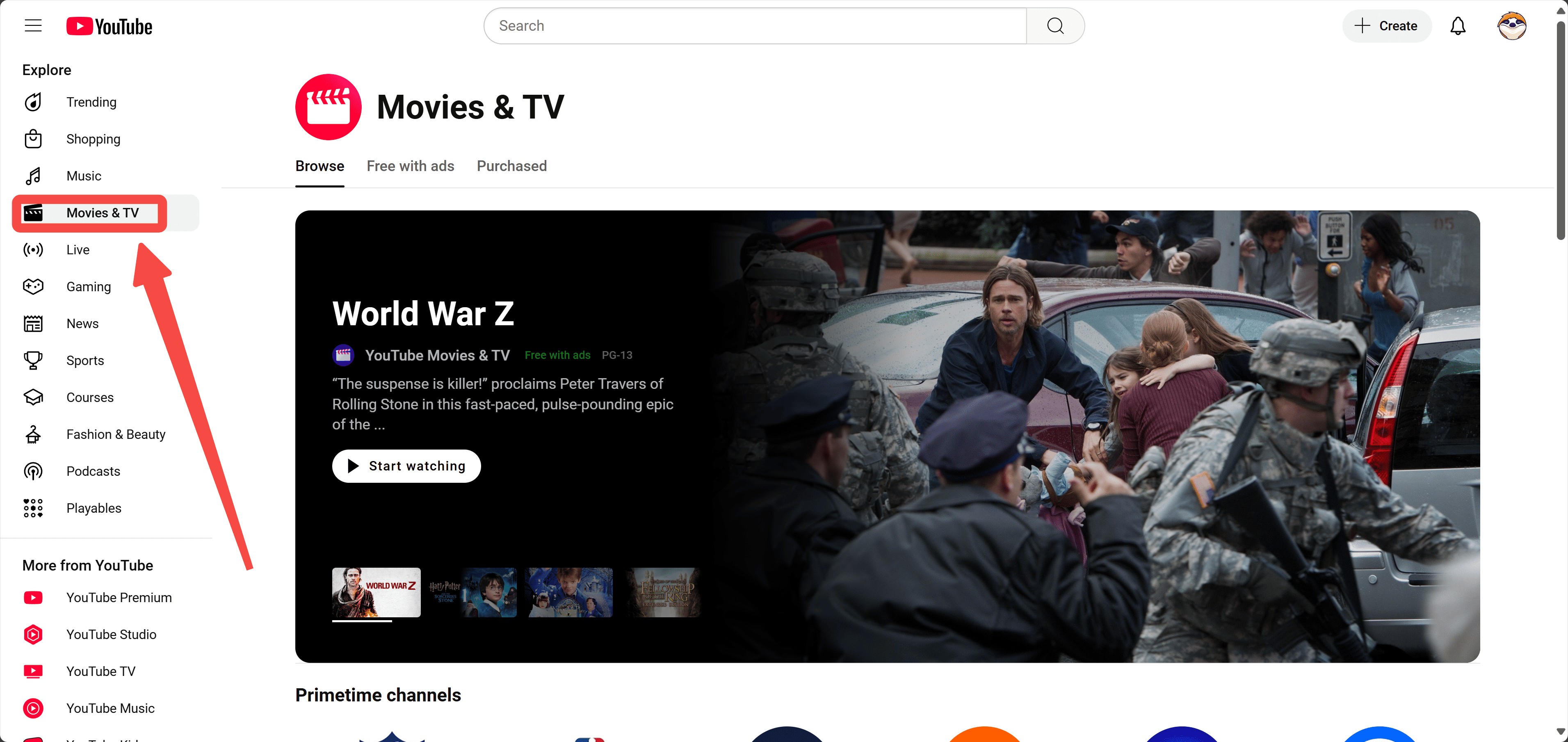 Top Sites for MP4 Download Movies: YouTube