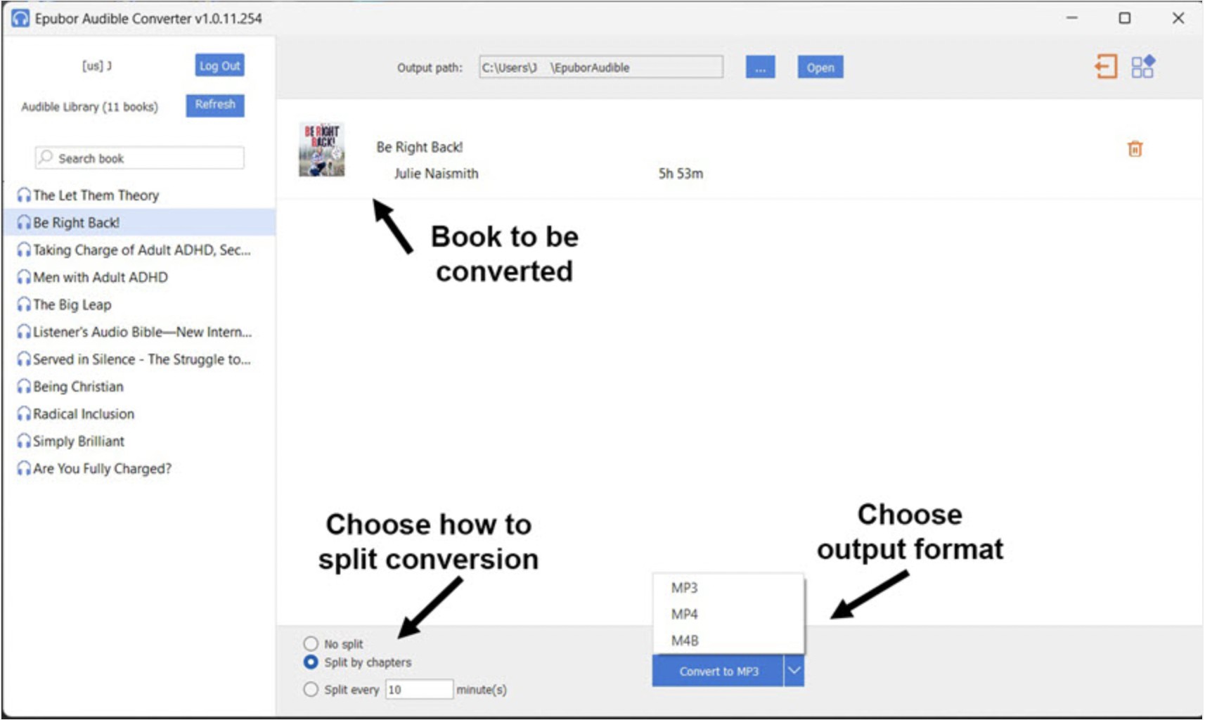 Comment utiliser Epubor Audible Converter