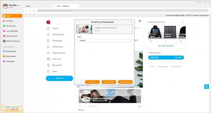 Comment télécharger le contenu de quelqu'un sur Onlyfans avec StreamFab