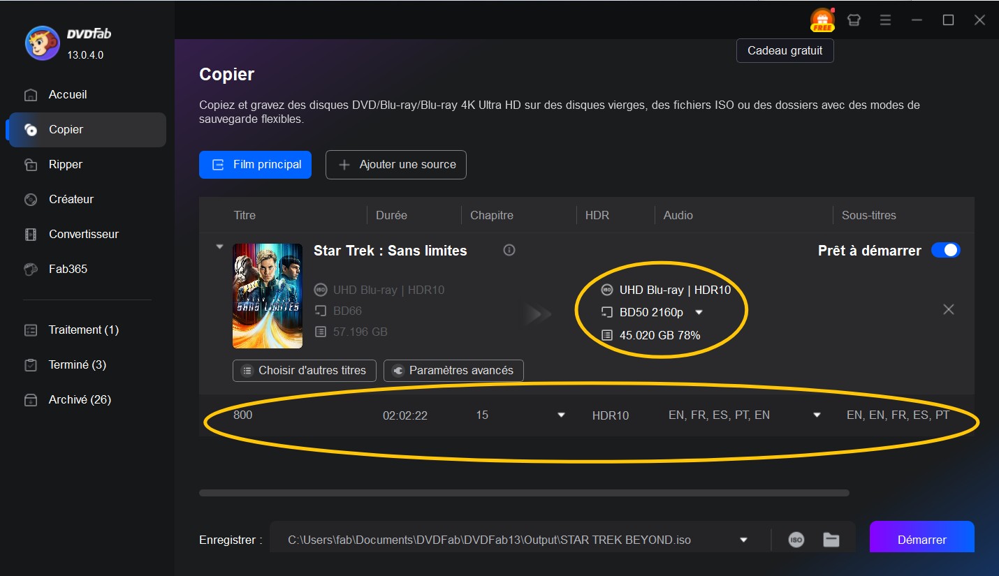 Copier Blu-ray avec un logiciel de copie Blu-ray gratuit