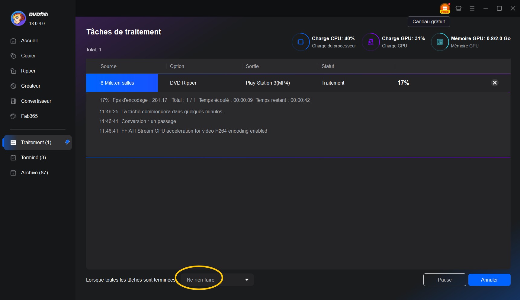 Comment convertir un DVD en MP4 avec DVDFab DVD Ripper ?