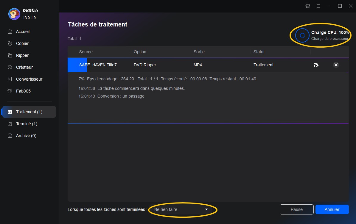convertir vob en mp4 avec dvdfab