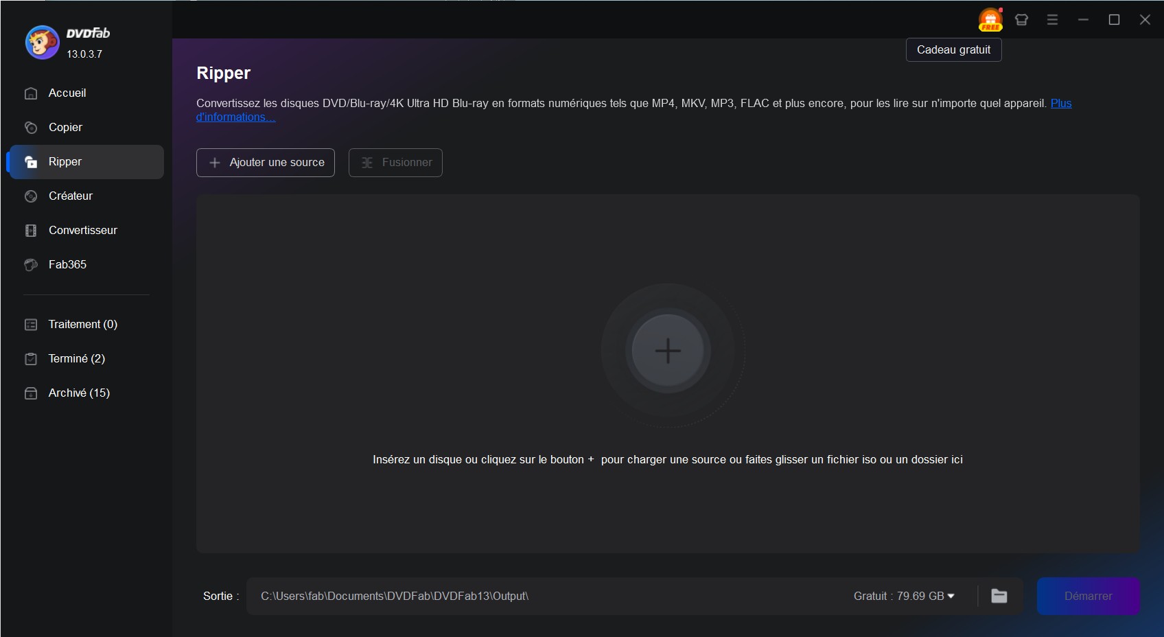 Comment numériser votre DVD Monsters Inc. avec DVDFAB DVD Ripper: