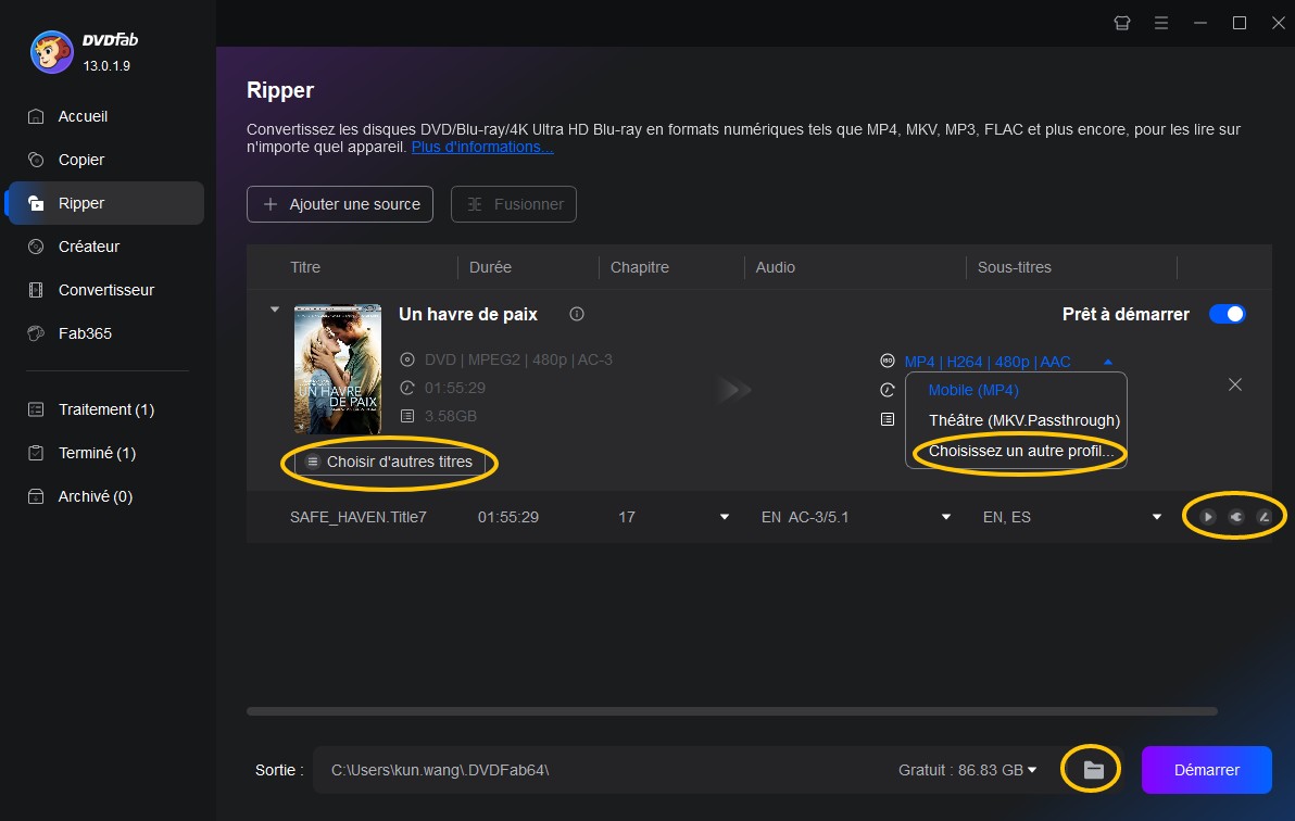 Comment utiliser DVDFab DVD Ripper pour un rip DVD