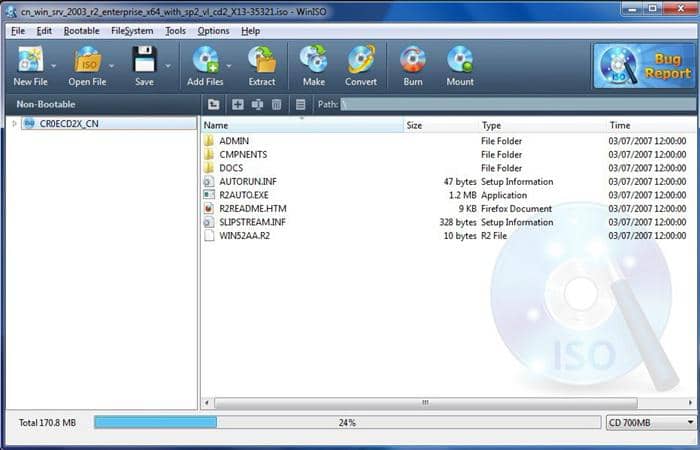 Le meilleur graveur ISO gratuit : 2.5 WinISO