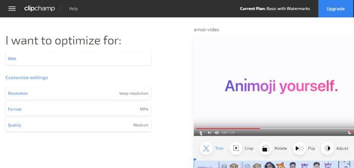 les meilleurs convertisseurs vidéo en ligne 2022:6. clipchamp.com