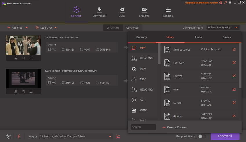 :2. Wondershare Free Video Converter
