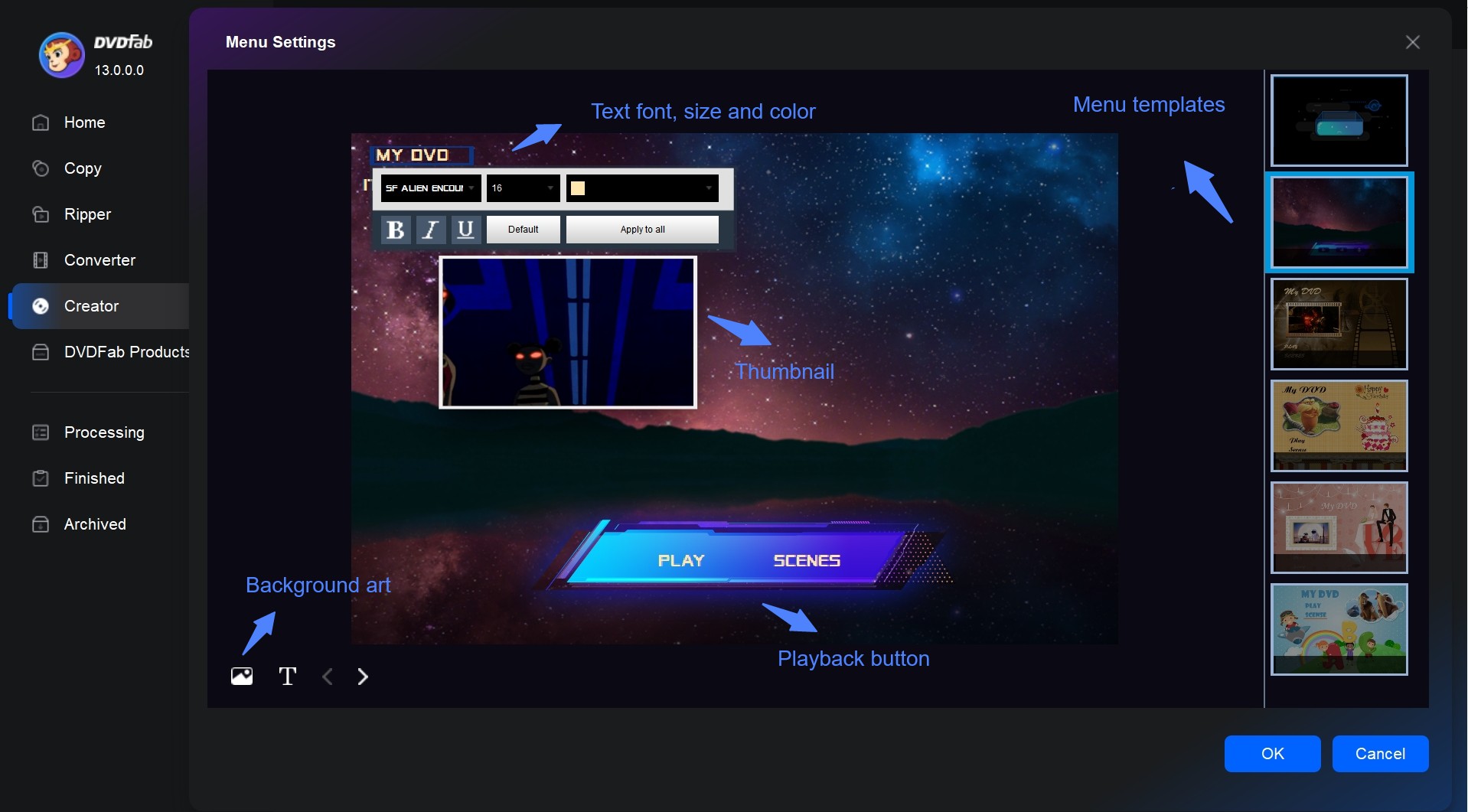 Burn AVI to DVD with DVDFab DVD Creator