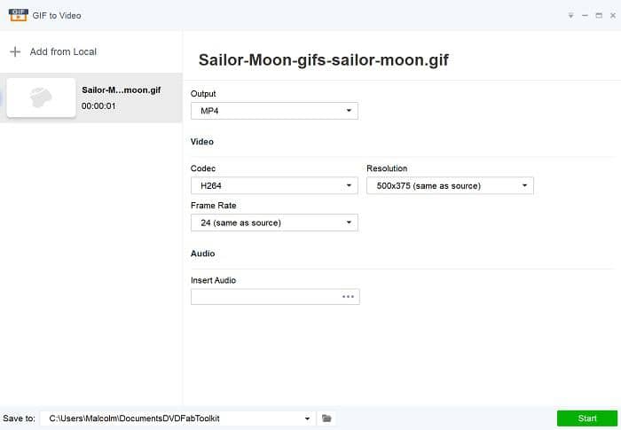 gif to mp4:1. Convert GIF to MP4 with DVDFab Toolkit 
