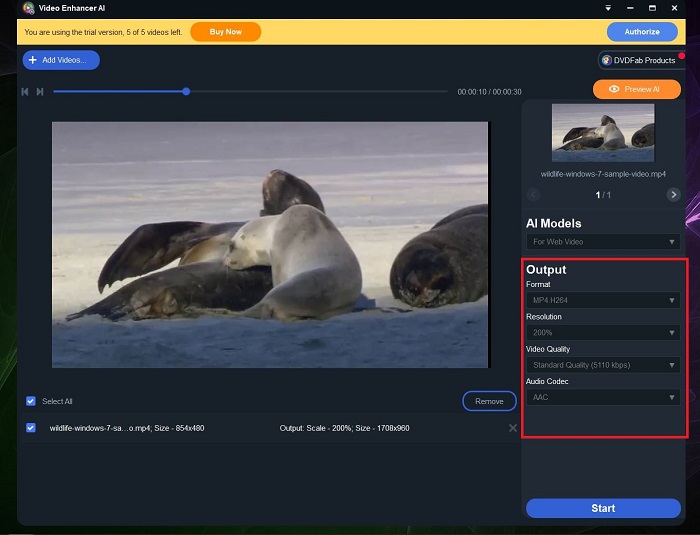 comment mettre une vidéo à l'échelle : utiliser DVDFab Video Enhancer AI pour mettre une vidéo à l'échelle
