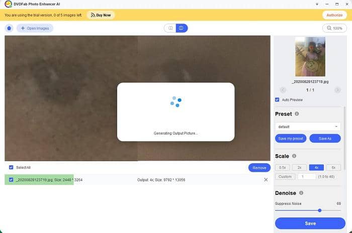 How to increase resolution of image
