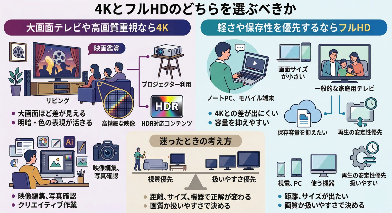 4k full hd どちらを選ぶ
