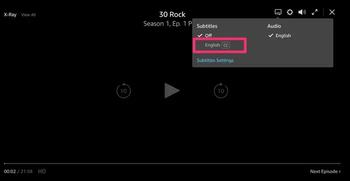 我可以在我的電腦或 Mac 上使用亞馬遜Prime Video獲得字幕嗎？