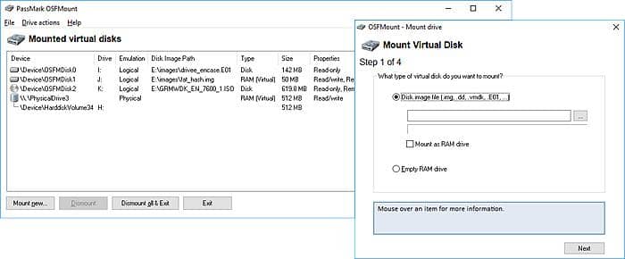 10 meilleures alternatives à Virtual CloneDrive 2022:6. OSFMount