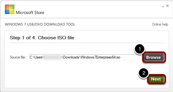 How to use the Windows USB/DVD download tool 