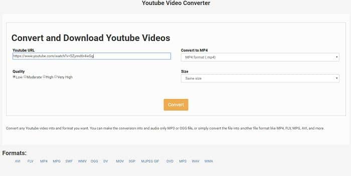 convert youtube to avi