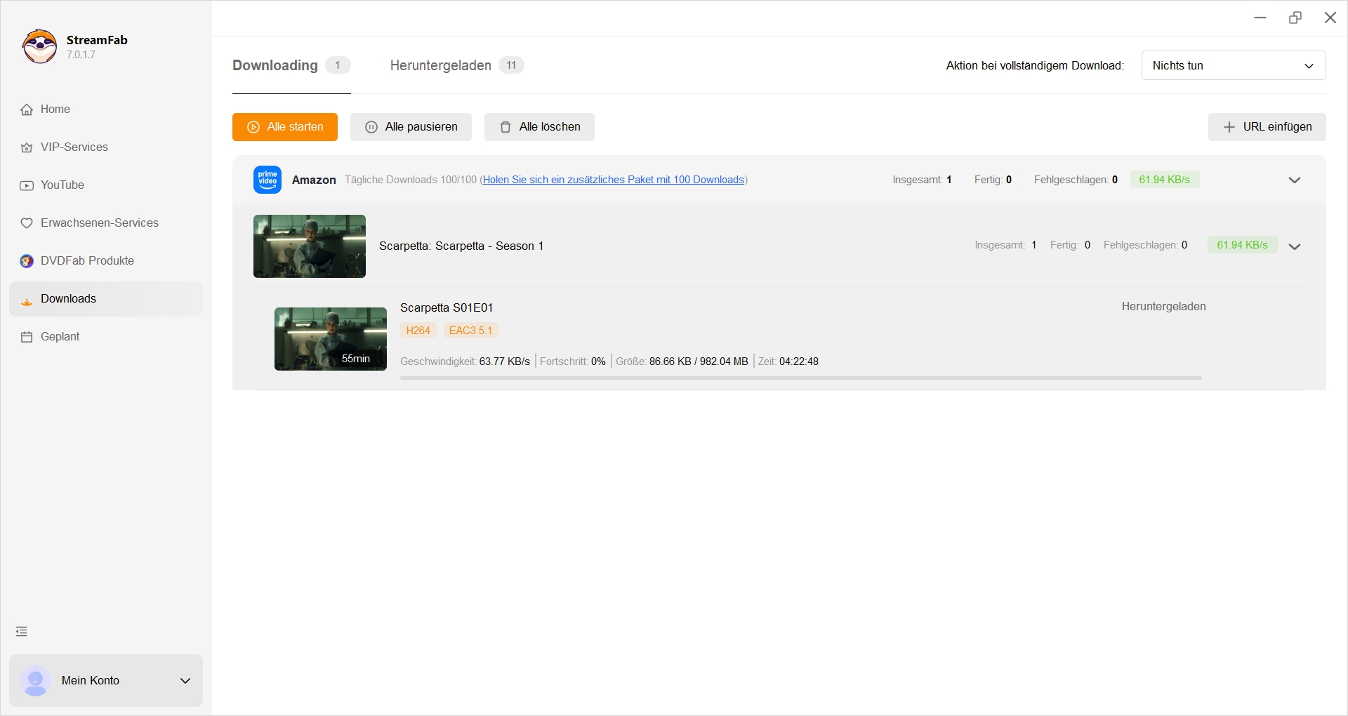 StreamFab Schritt-für-Schritt-Anleitung für Amazon Prime Video Downloads