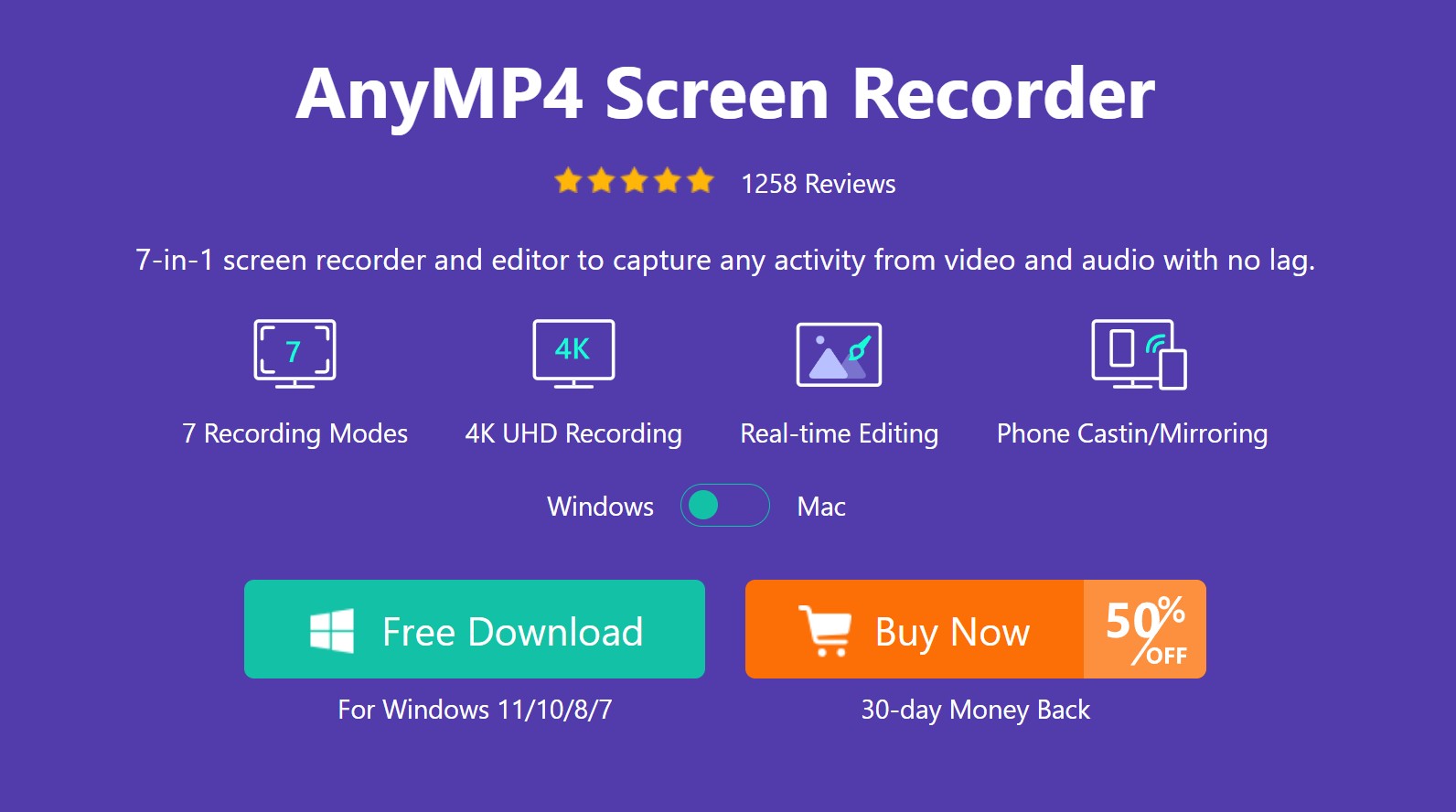 AnyMP4 Screen Recorder – Funktionsübersicht (Neueste Version 2025)