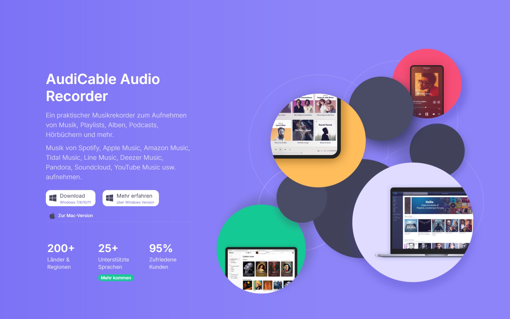 HomPage von AudiCable Audio Recorder