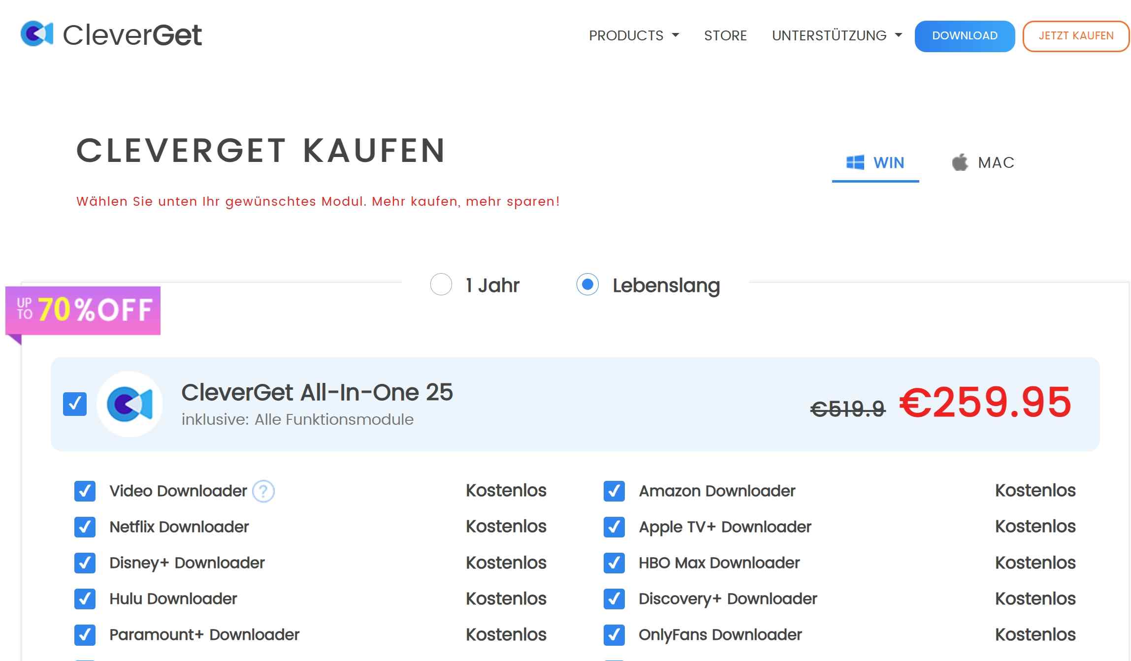 Ist Cleverget Video Downloader kostenlos zu benutzen