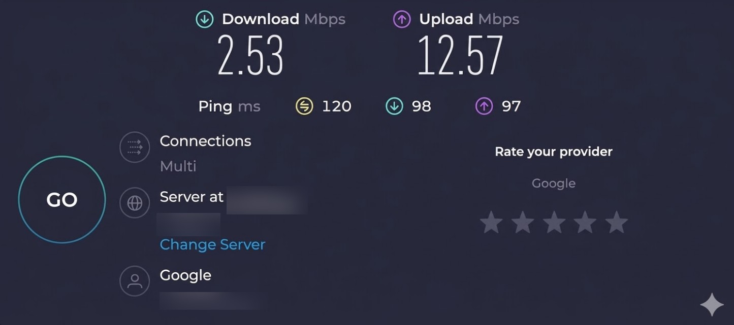 Internetverbindung（Speedtest）