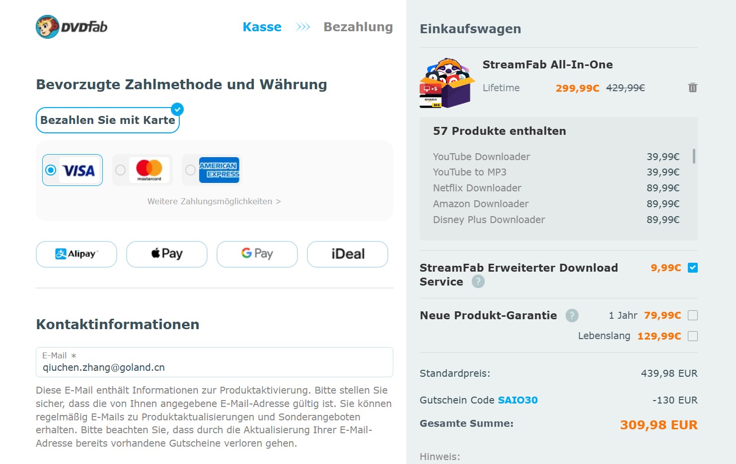 Kauf mit Ihrer Familie oder Ihren Freunden