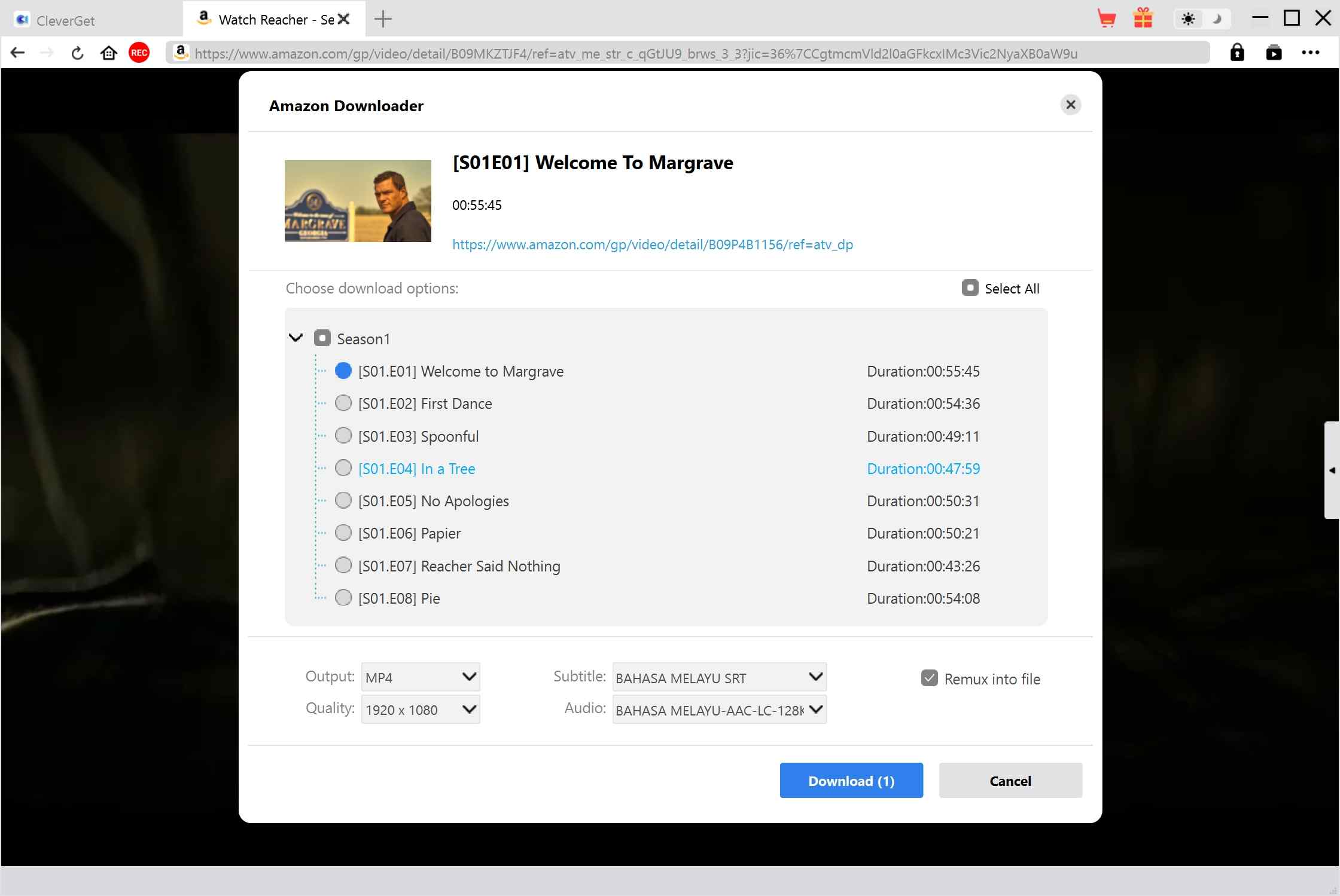 cleverget amazon downloader review: how to use it step 3