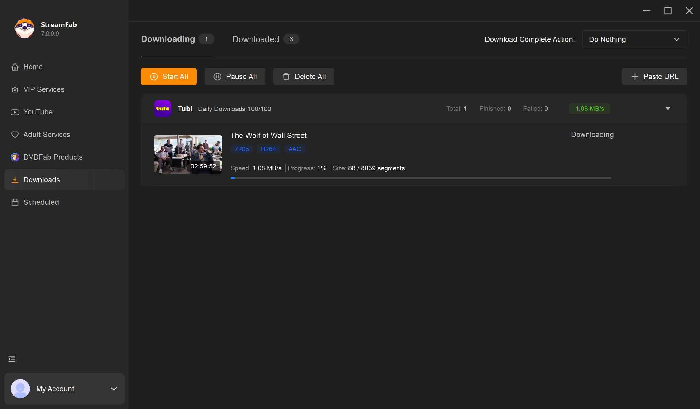 how to use streamfab tubi downloader to download from tubi: step 4