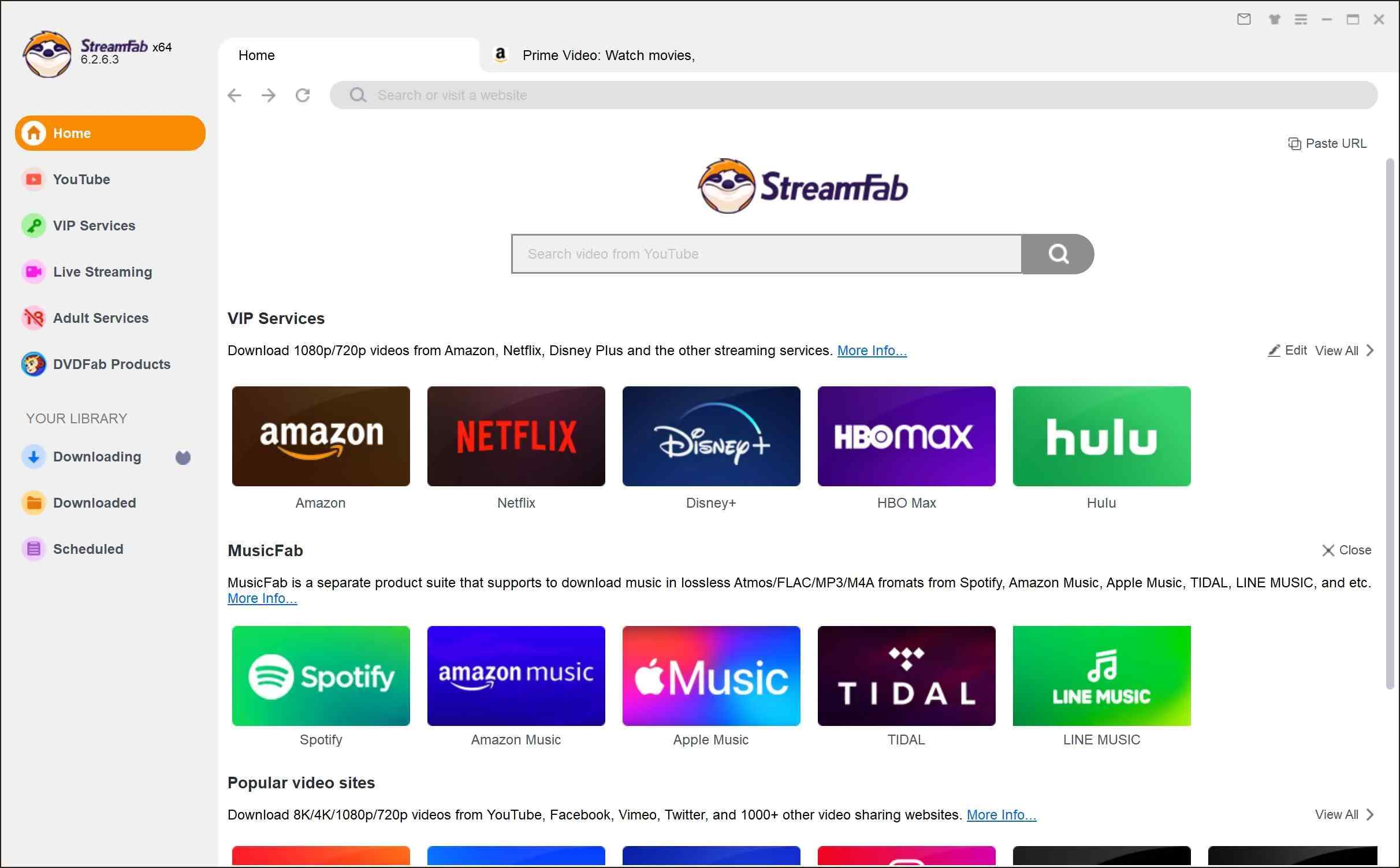 noteburner amazon video downloader review: how to use streamfab the alternative step 1