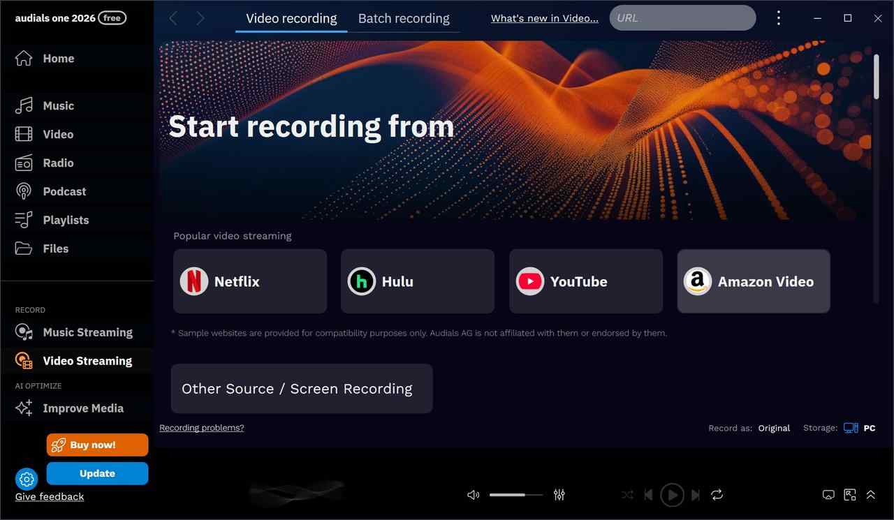 one of the best amazon video downloaders: audials one