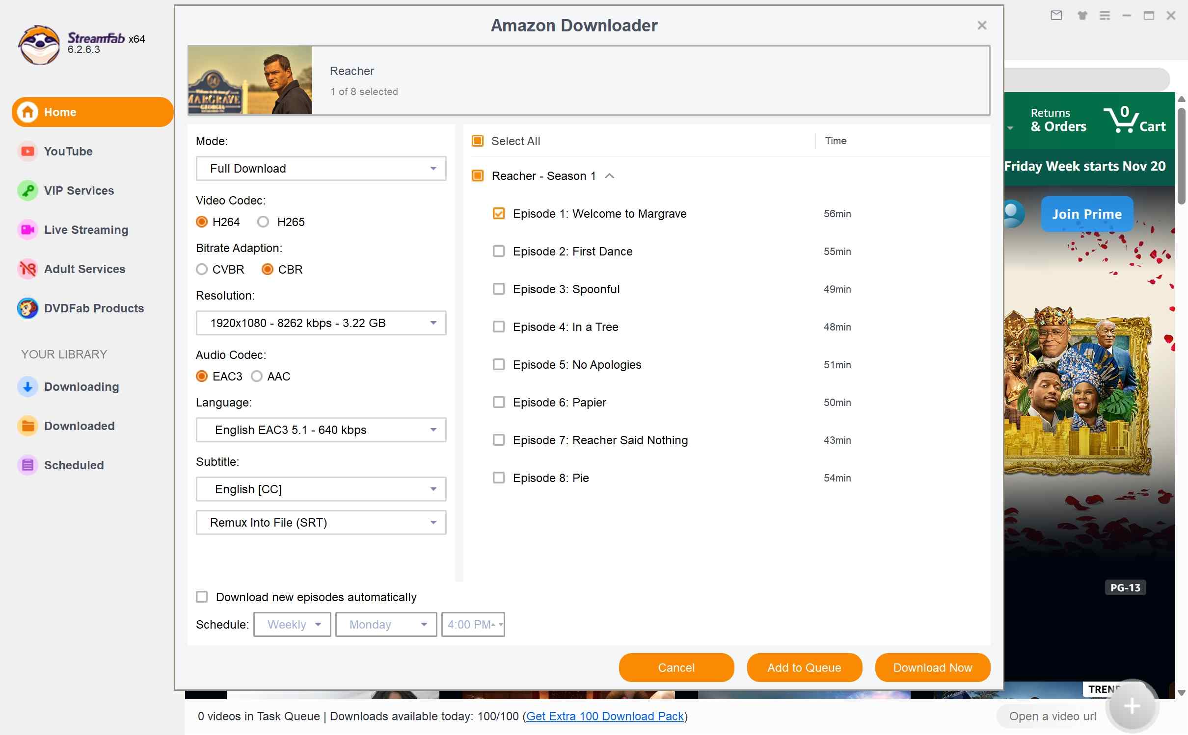 cleverget amazon downloader review: how to use streamfab the alternative step 3