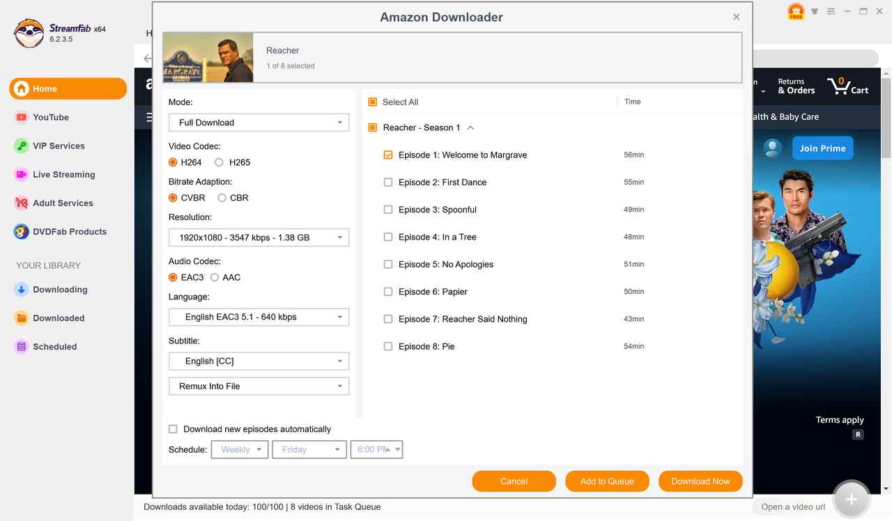 fix Audials amazon 1080p not working with streamfab