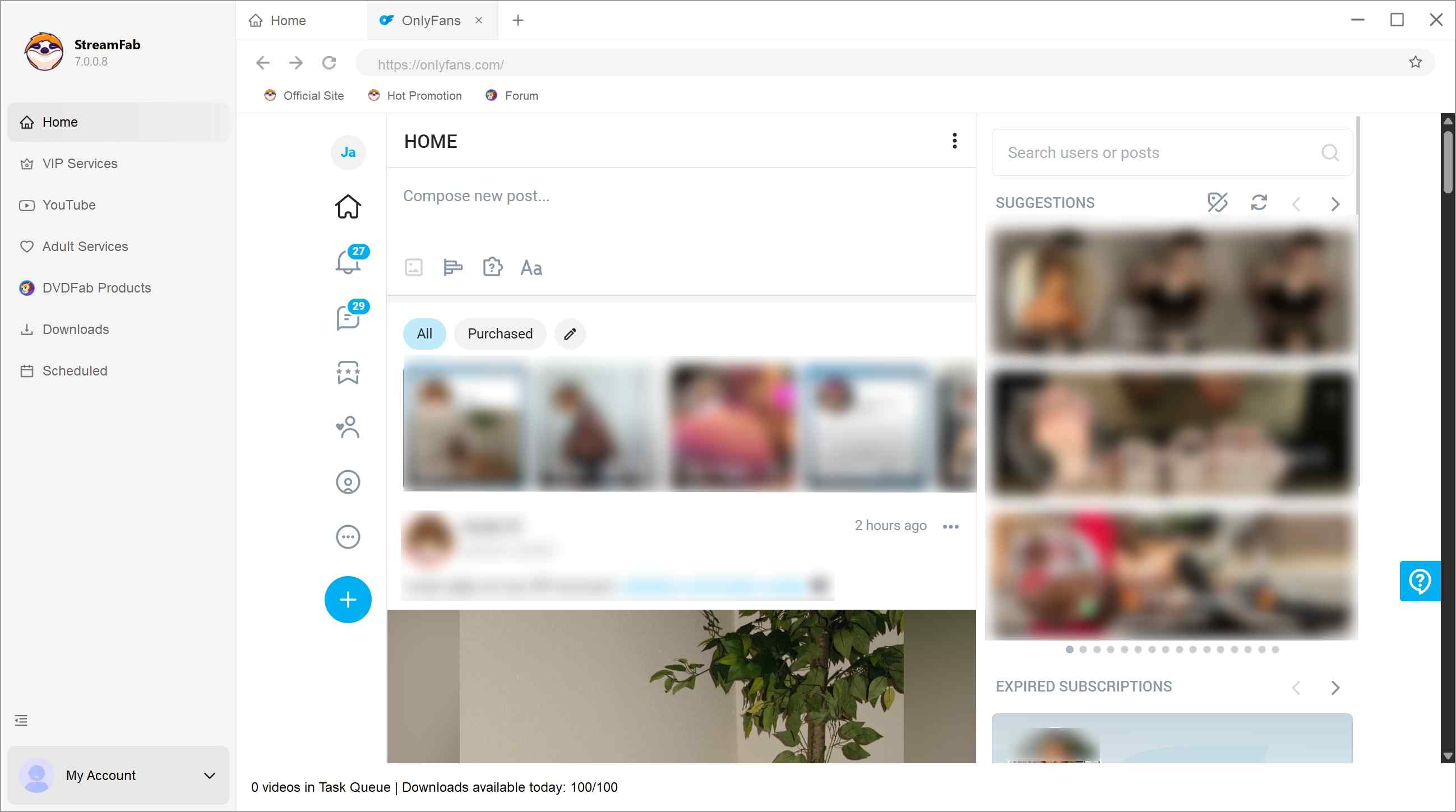 how to use one of the best onlyfans downloaders, streamfab onlyfans downloader: step 2