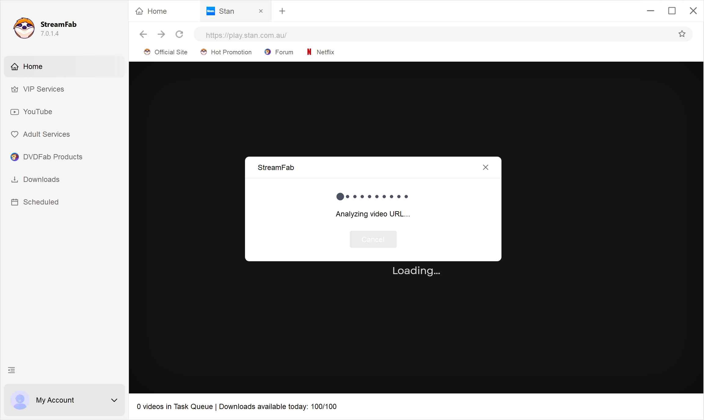 how to download on stan: step 4 of streamfab