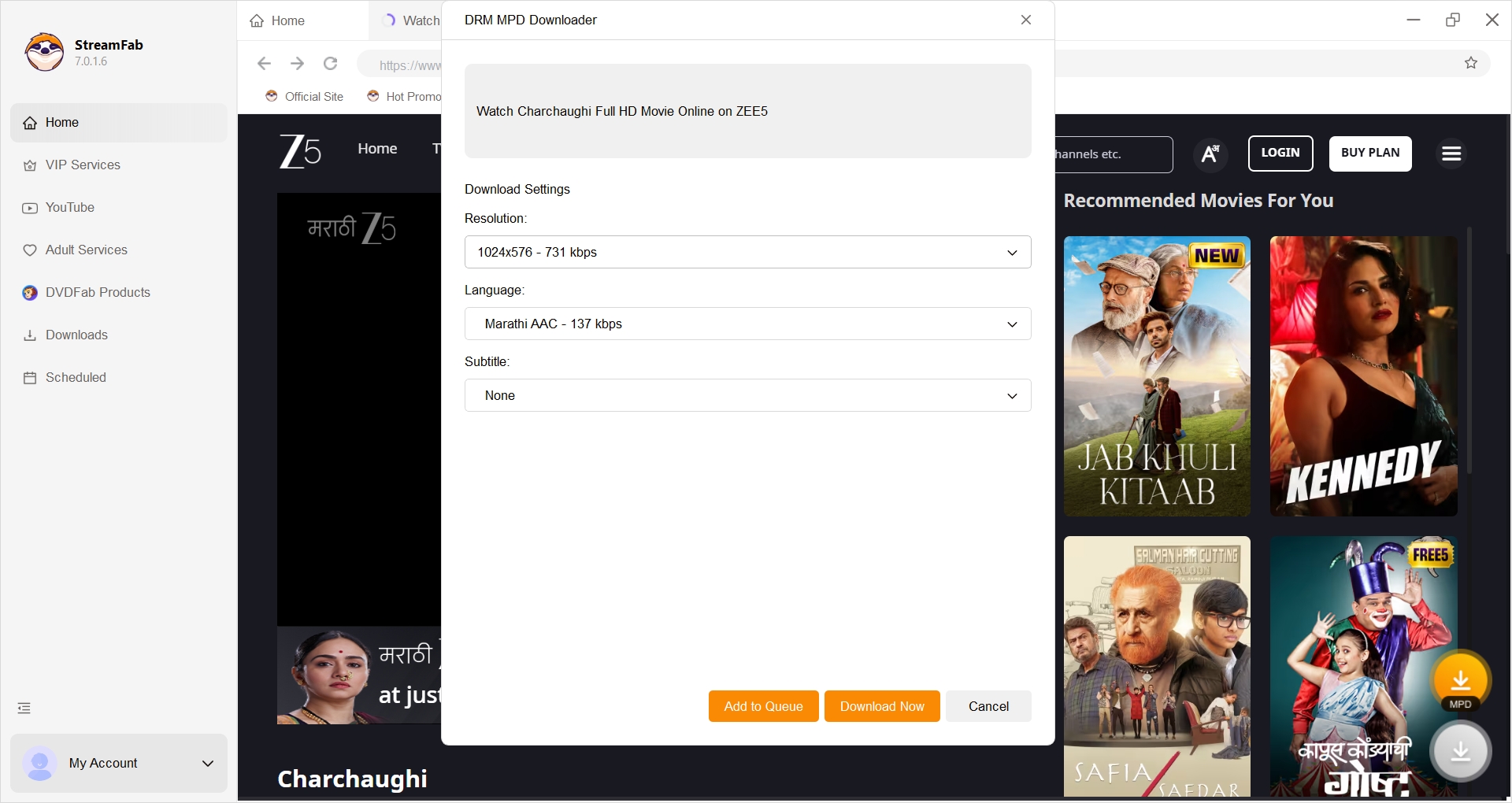how to gujarati movies with streamfab