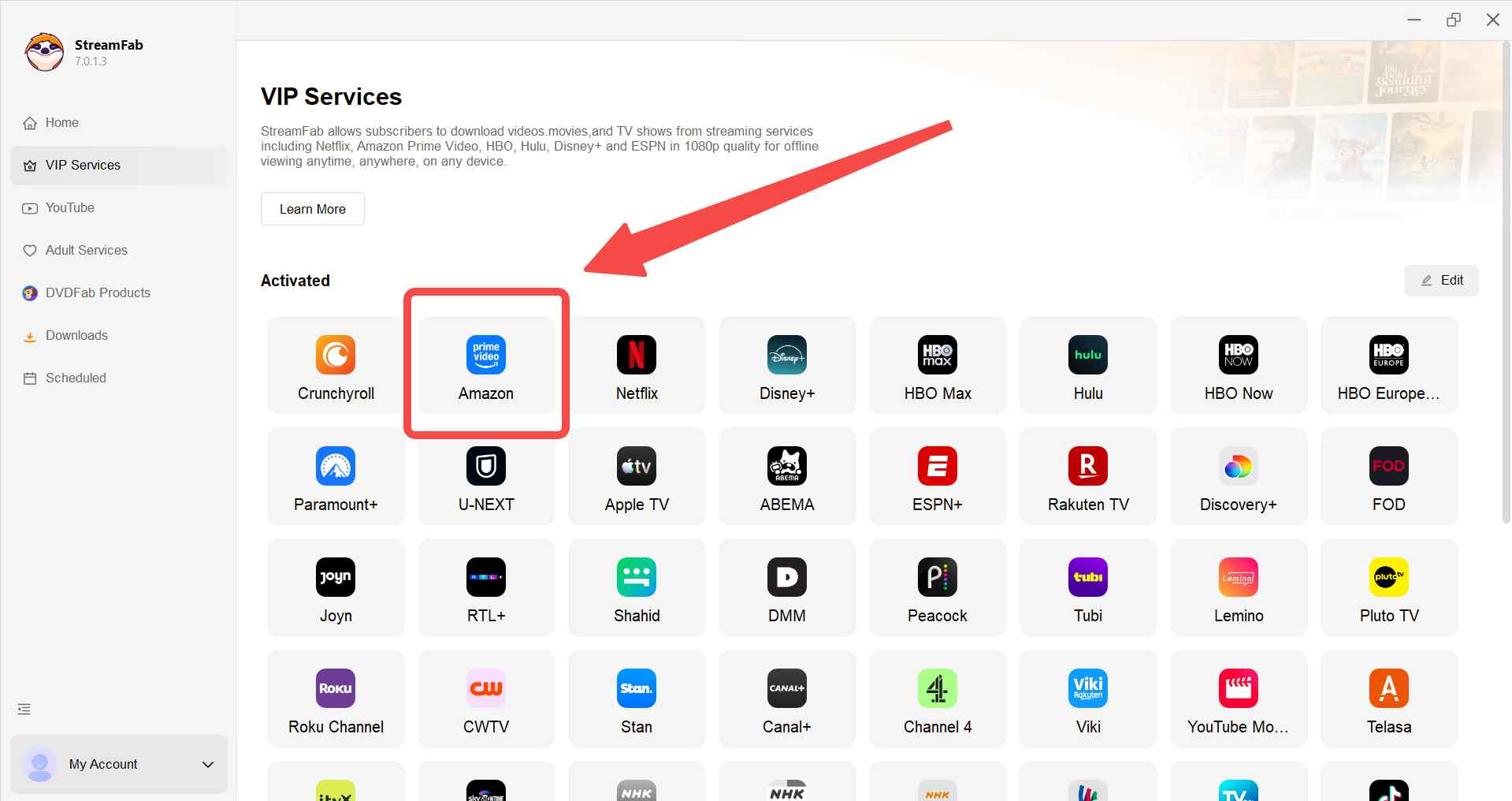 download britbox shows with streamfab step 2