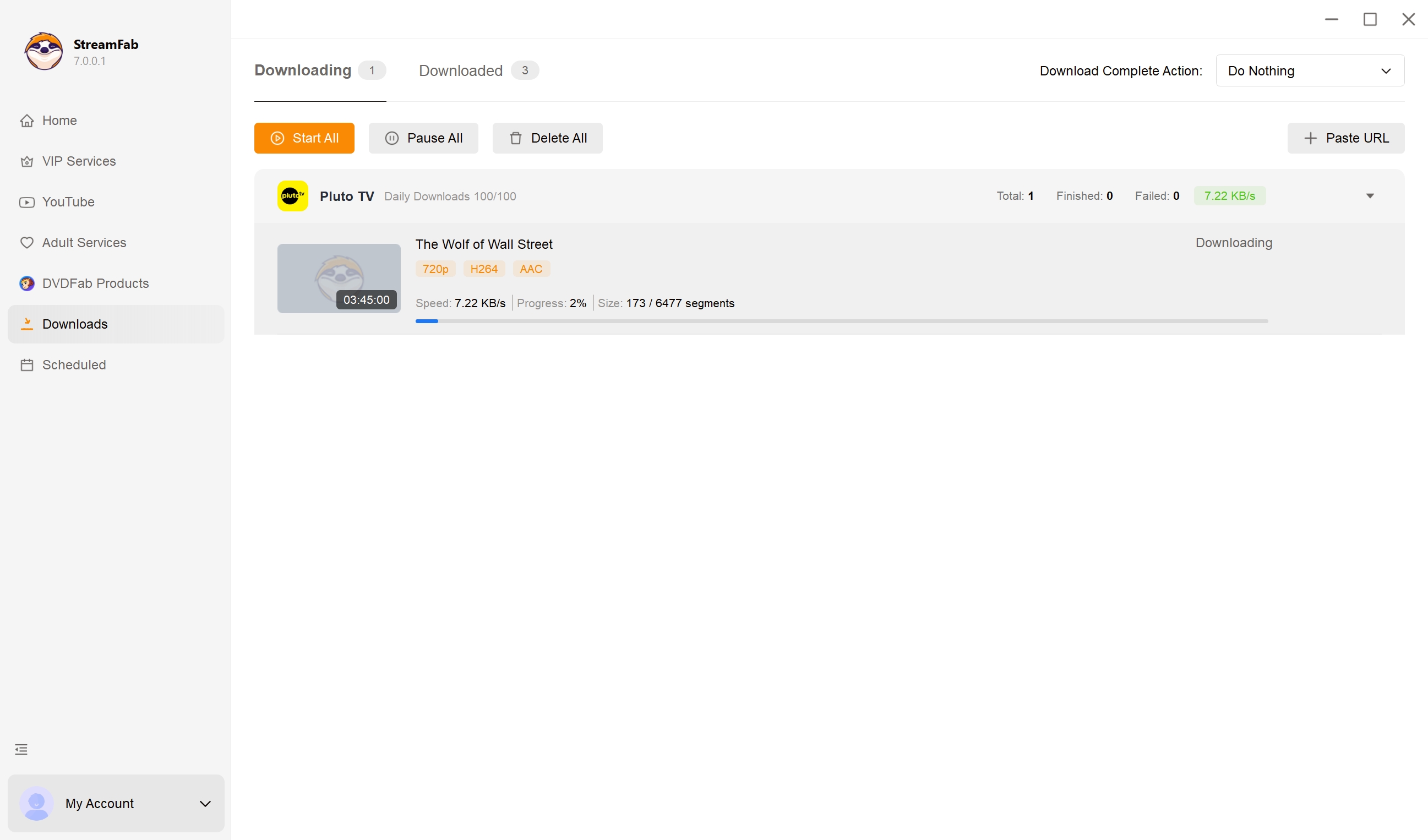 pluto tv to mp4: streamfab