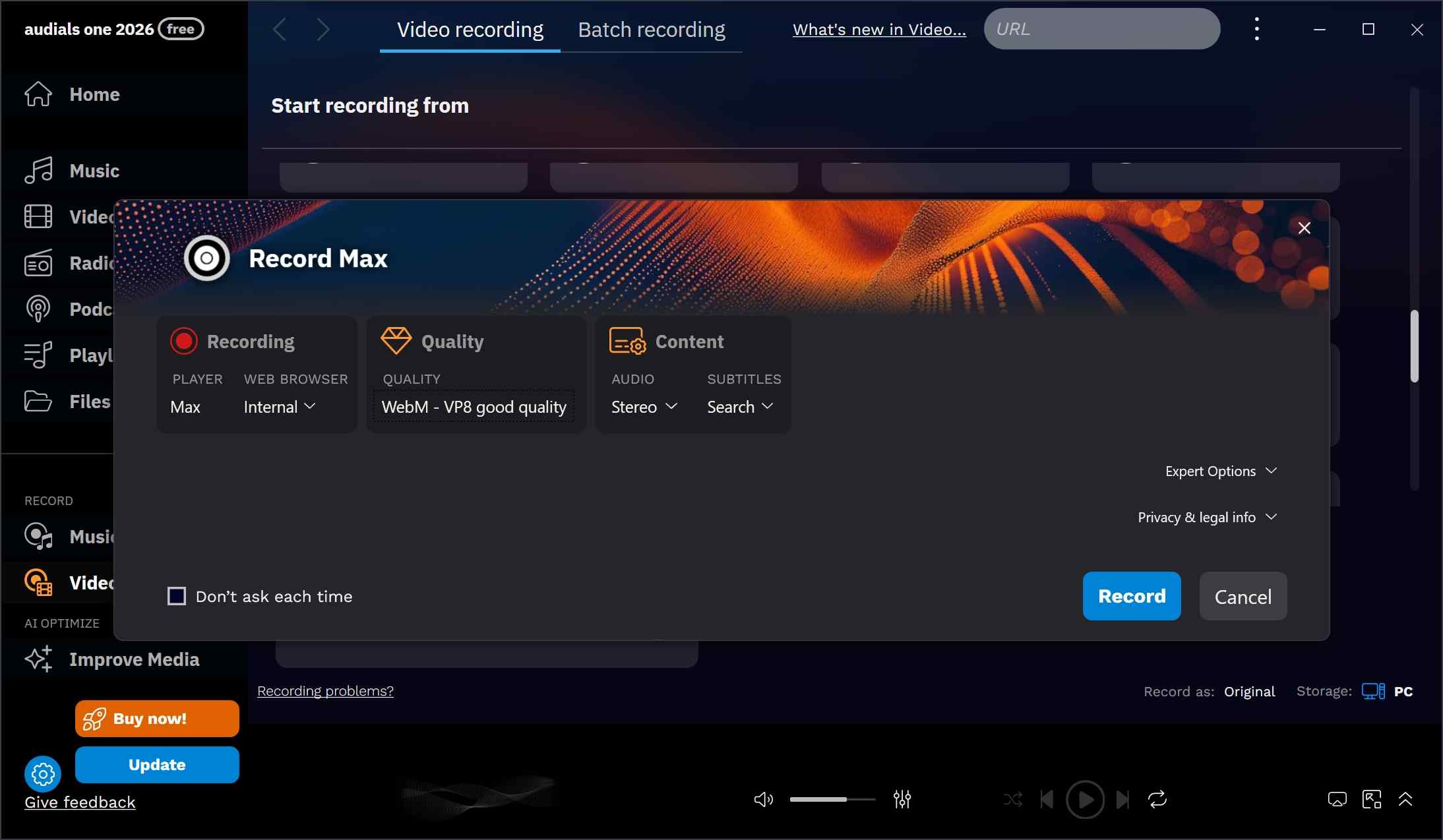 Record HBO Max with Audials