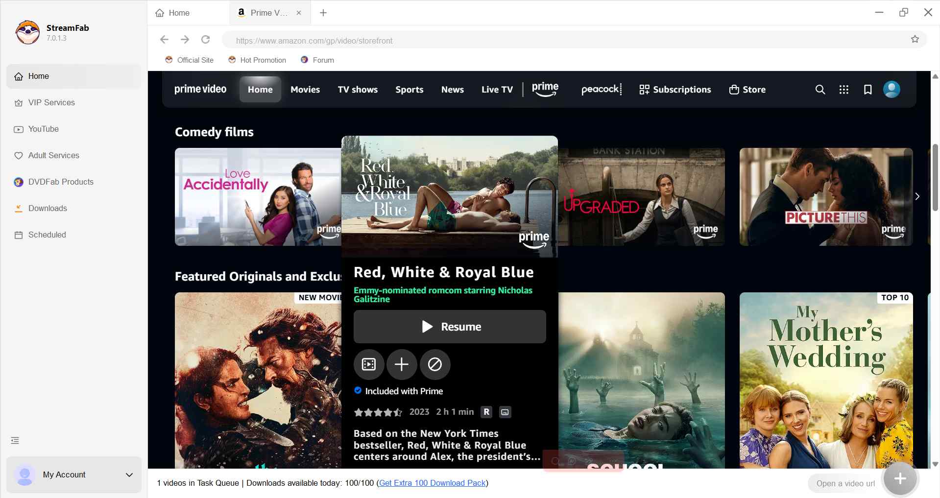 interface streamfab amazon