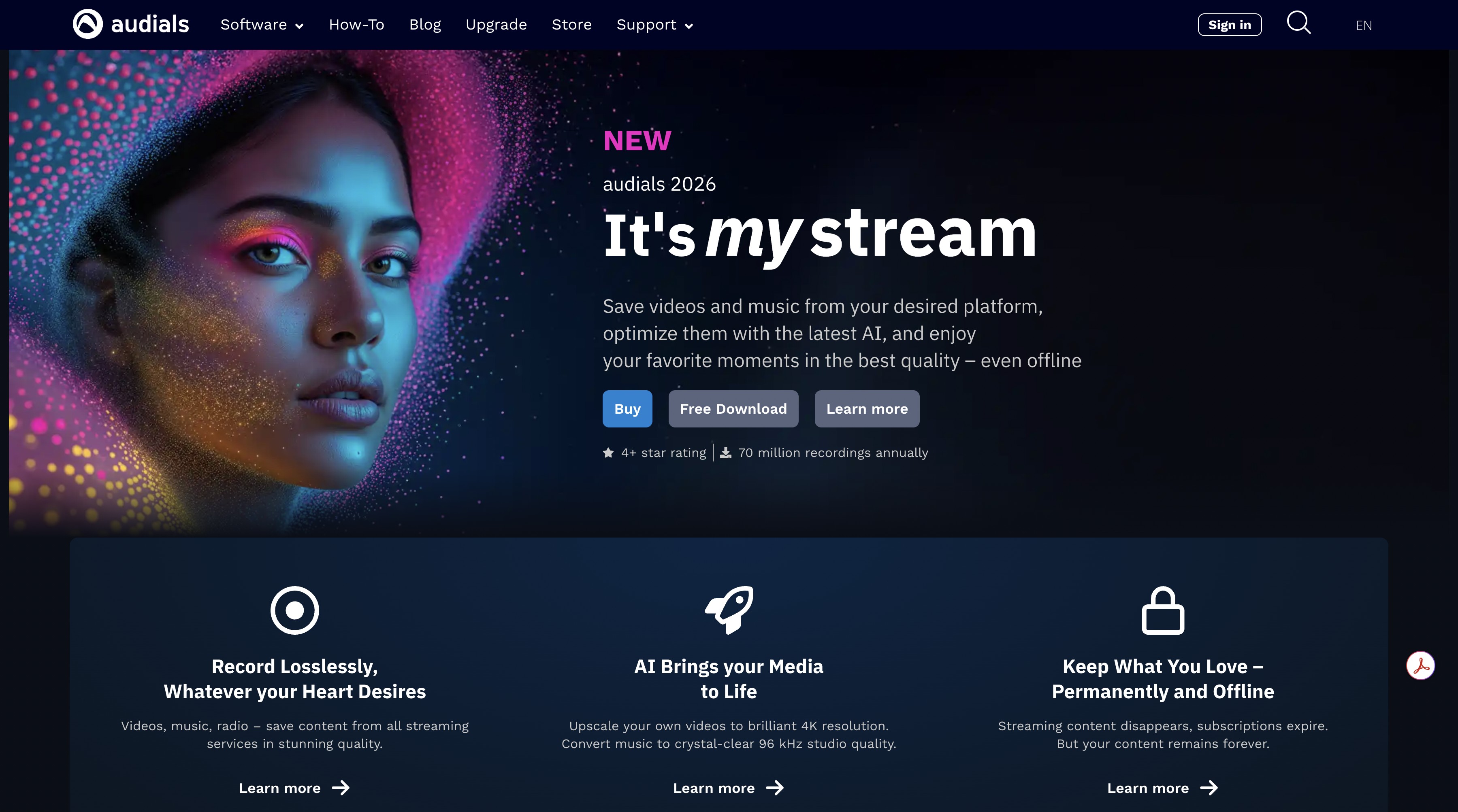 Alternatives à TunePat : Audials 2026